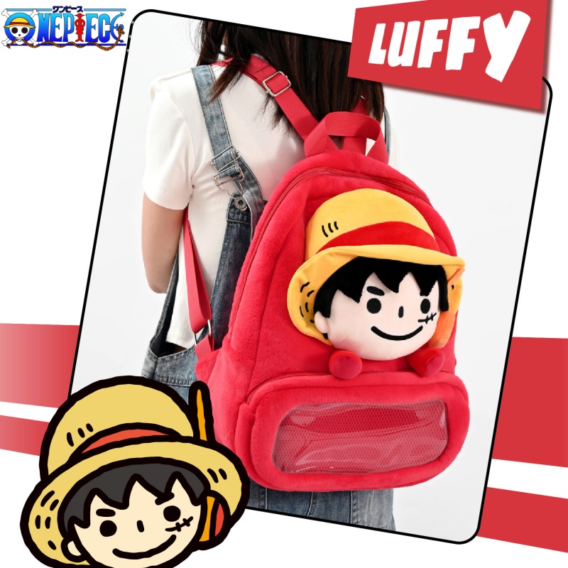 Luffy Anime Merchandise - One Piece Backpack Cartoon Monkey D.