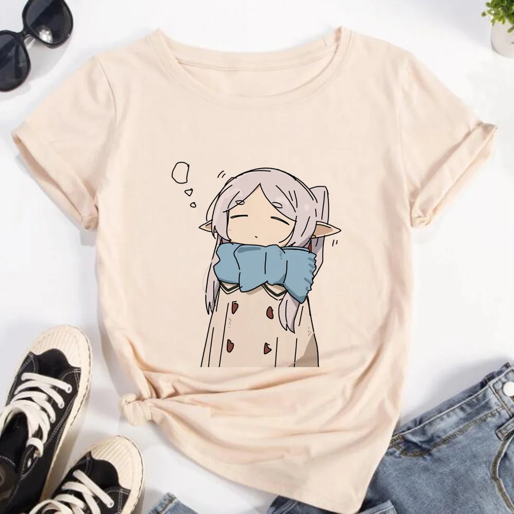 Frieren Anime Merchandise - Frieren Tshirt Women Streetwear Anime Funny