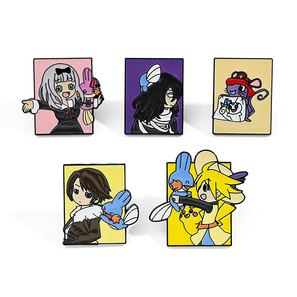5 Pcs Pokémon Anime Characters - Enamel Pin Set recension och pris