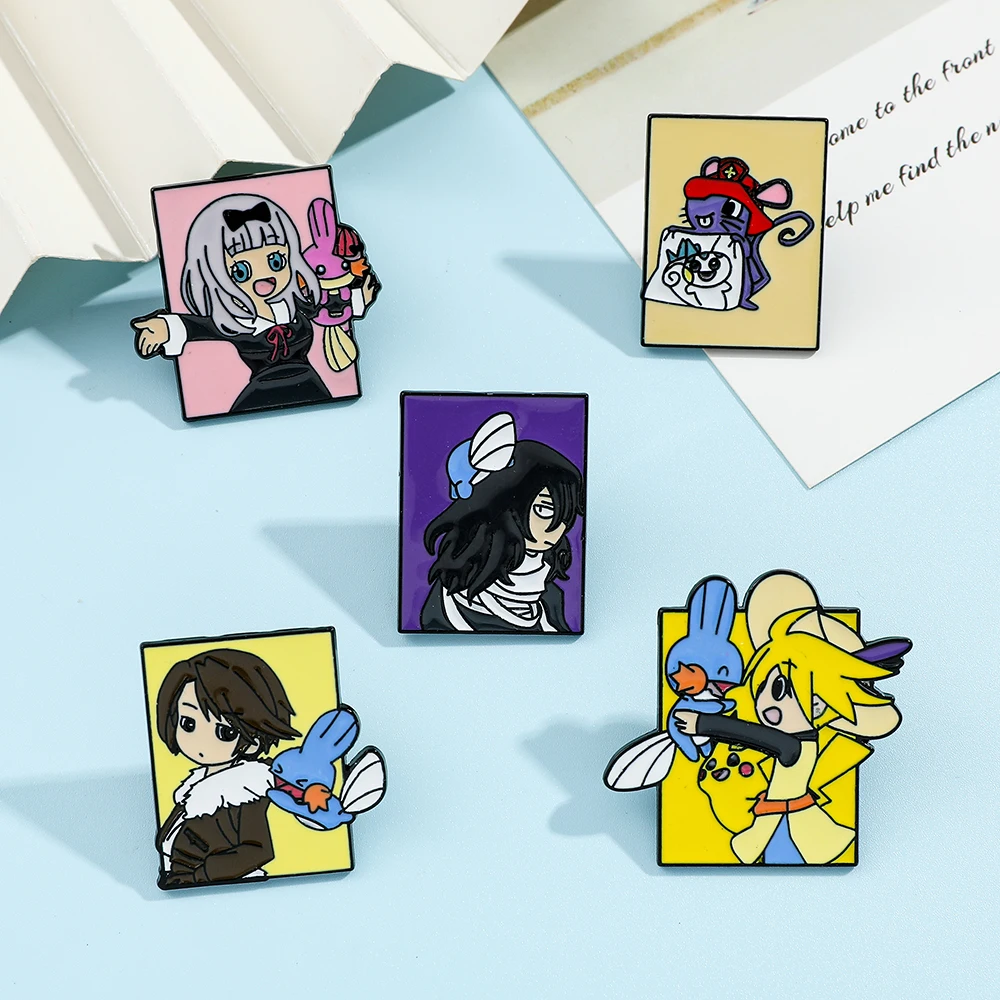5 Pcs Pokémon Anime Characters - Enamel Pin Set recension och pris