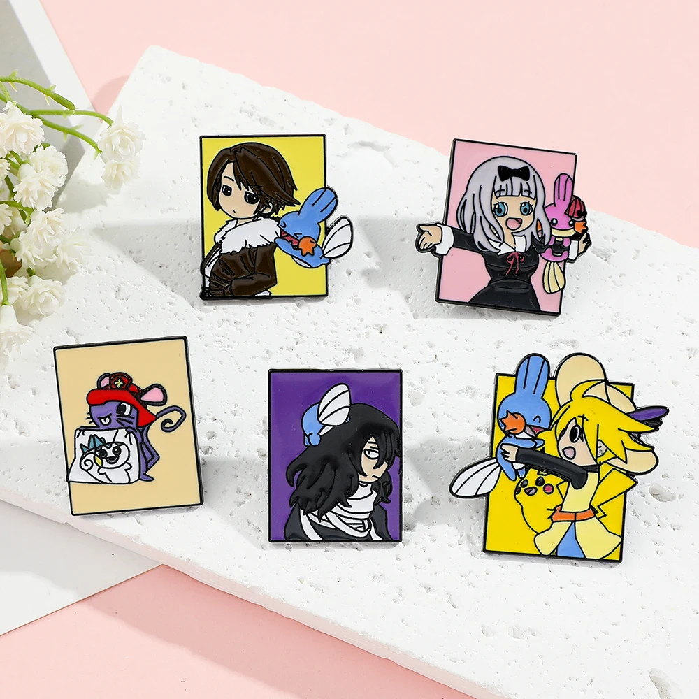 5 Pcs Pokémon Anime Characters - Enamel Pin Set recension och pris