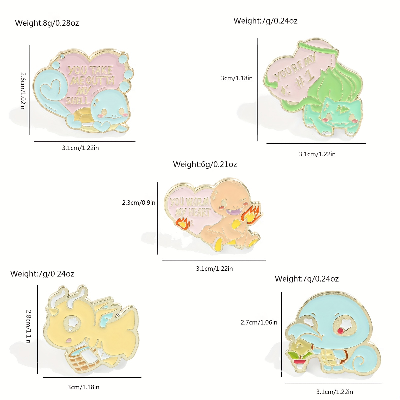 5 Pcs Cute Anime Brooch Person - Enamel Pin Set recension och pris