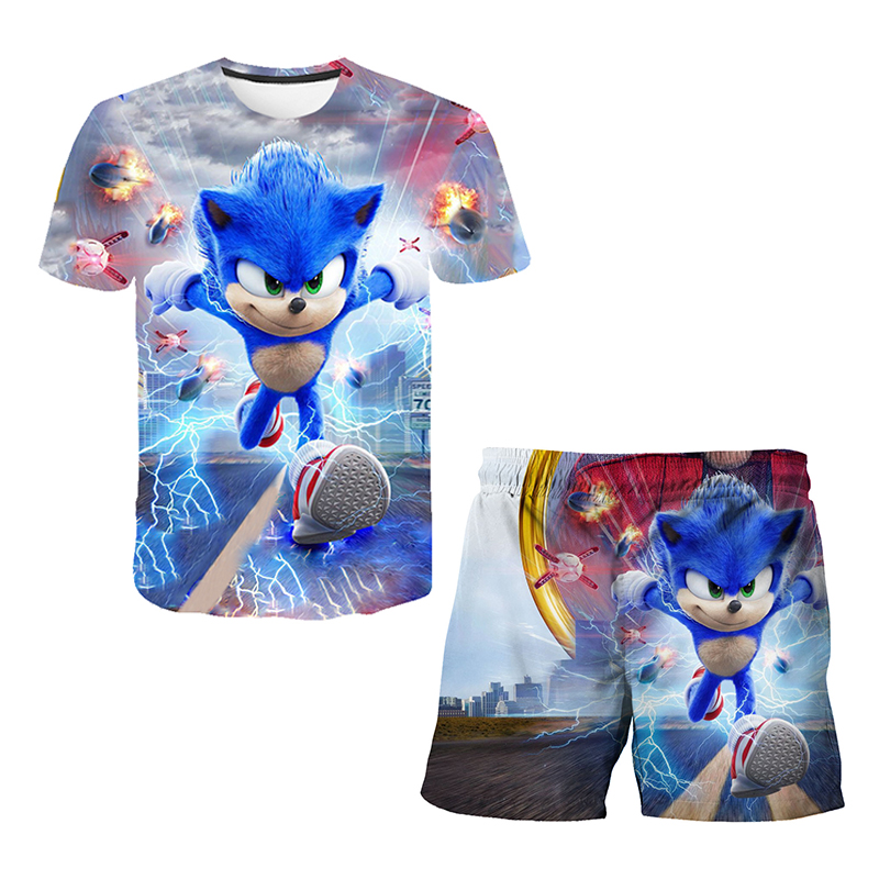 Summer New T-shirts Boys Sonic - Anime Merchandise Clothes recension och pris