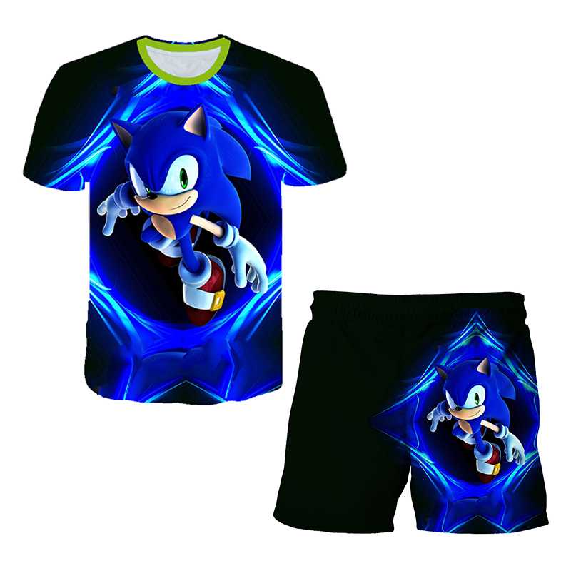 Summer New T-shirts Boys Sonic - Anime Merchandise Clothes recension och pris