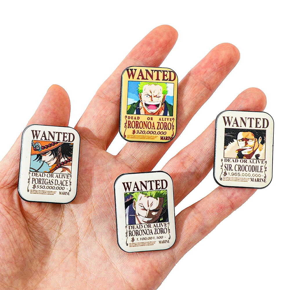 4 Pcs ONE PIECE Cartoon Anime  - Enamel Pin Set recension och pris
