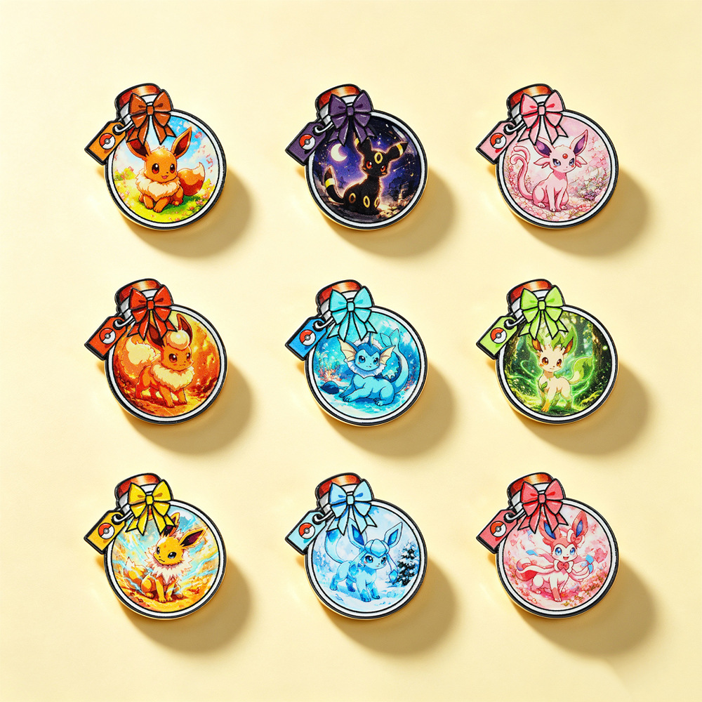 Cute Bottle Shaped Cartoon Elf - Enamel Pin Set recension och pris